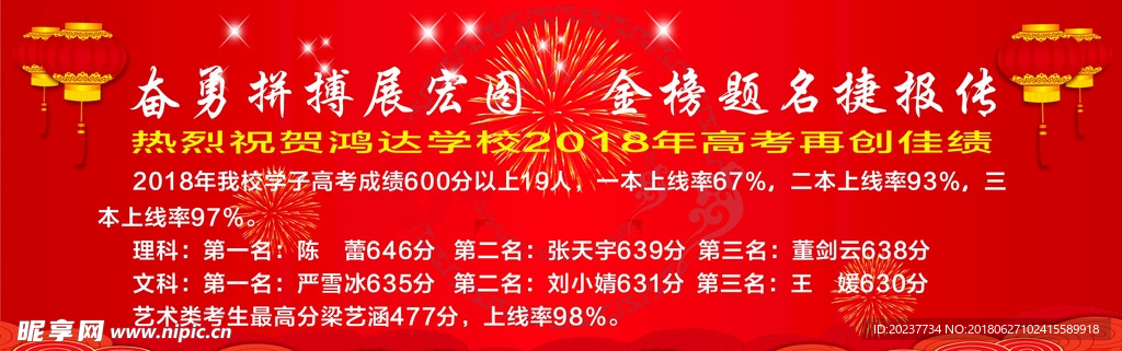 高考喜报banner图