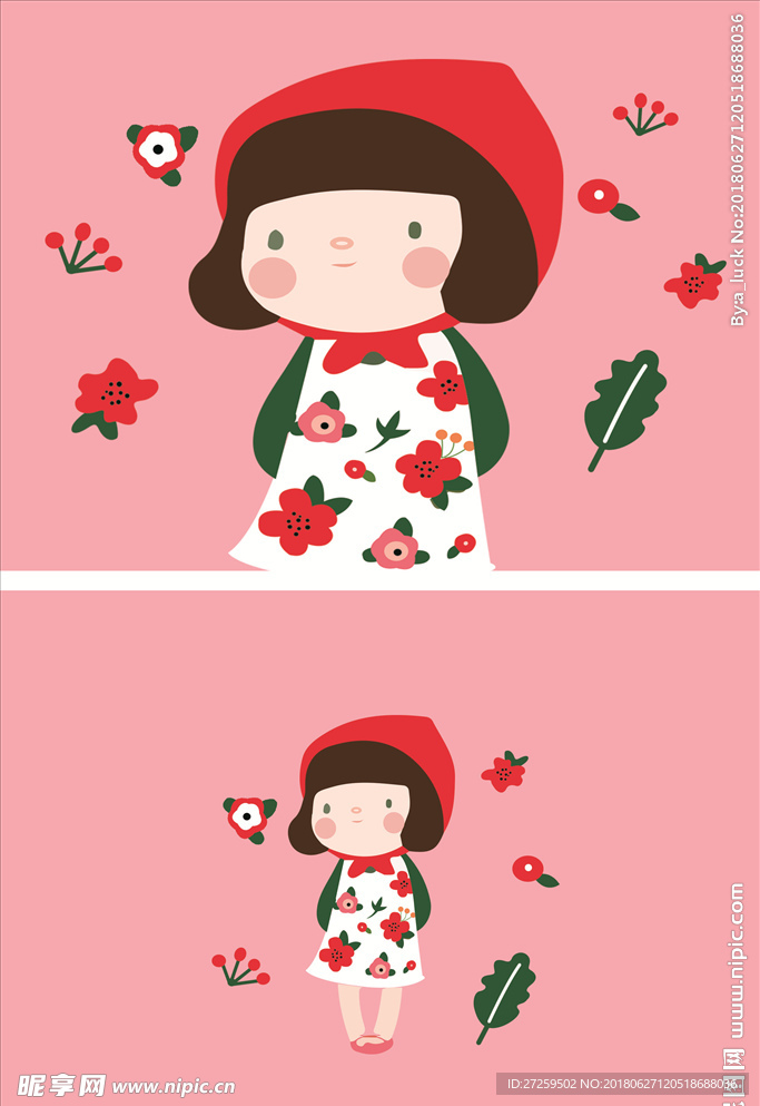 卡通人物 卡通小女孩