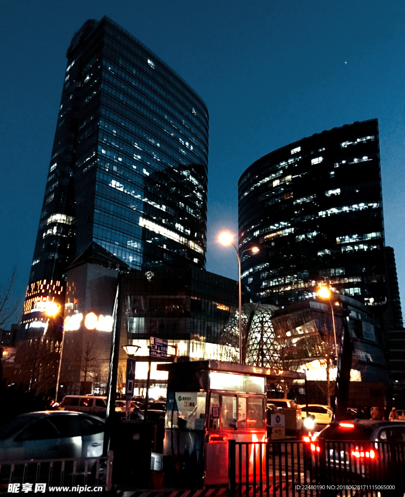 城市建筑夜景摄影图
