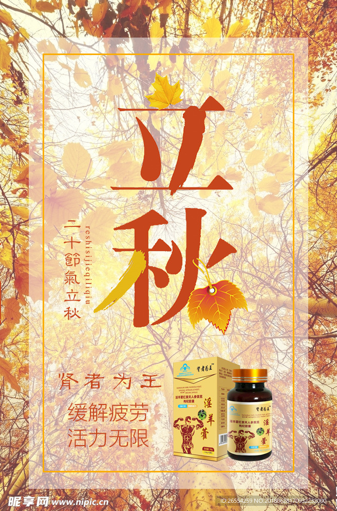 立秋海报