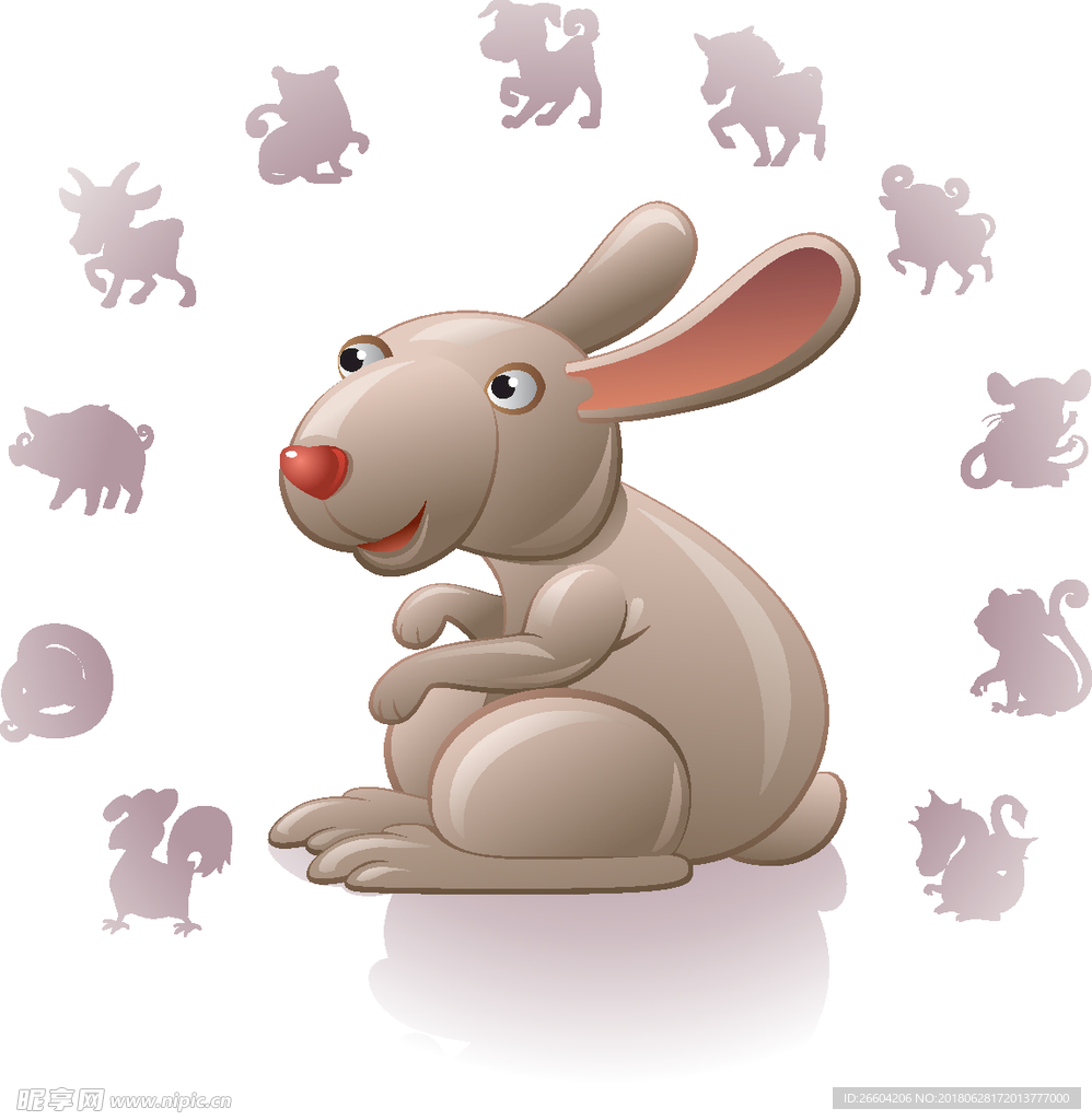 十二生肖兔子吉祥物