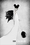 抽象黑白美女装饰画