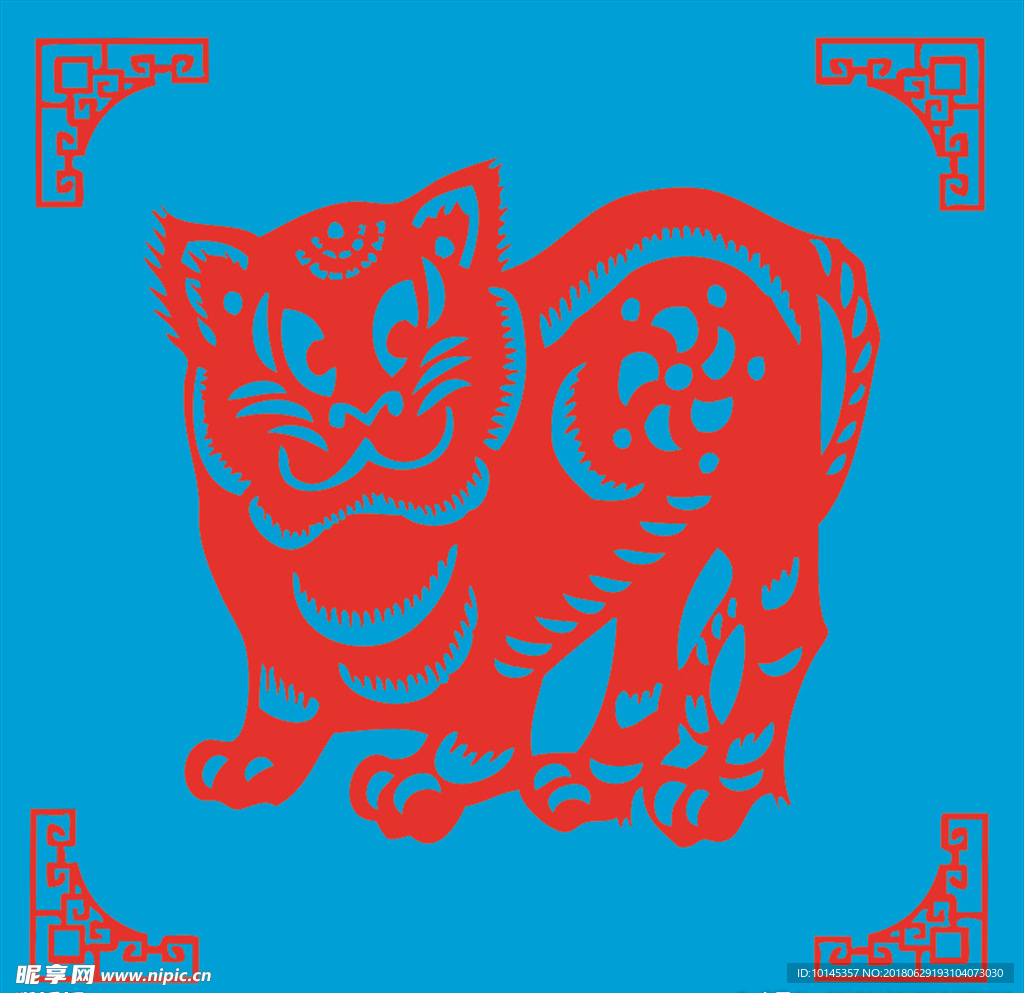 老虎剪纸
