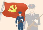军人与国旗