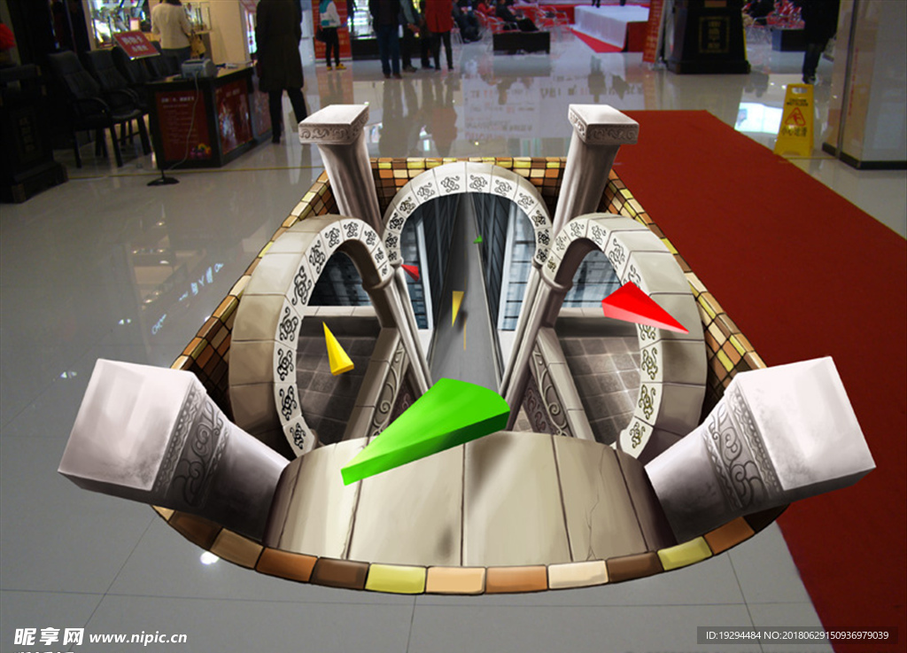 3D壁纸墙画 裸眼3D 地贴图