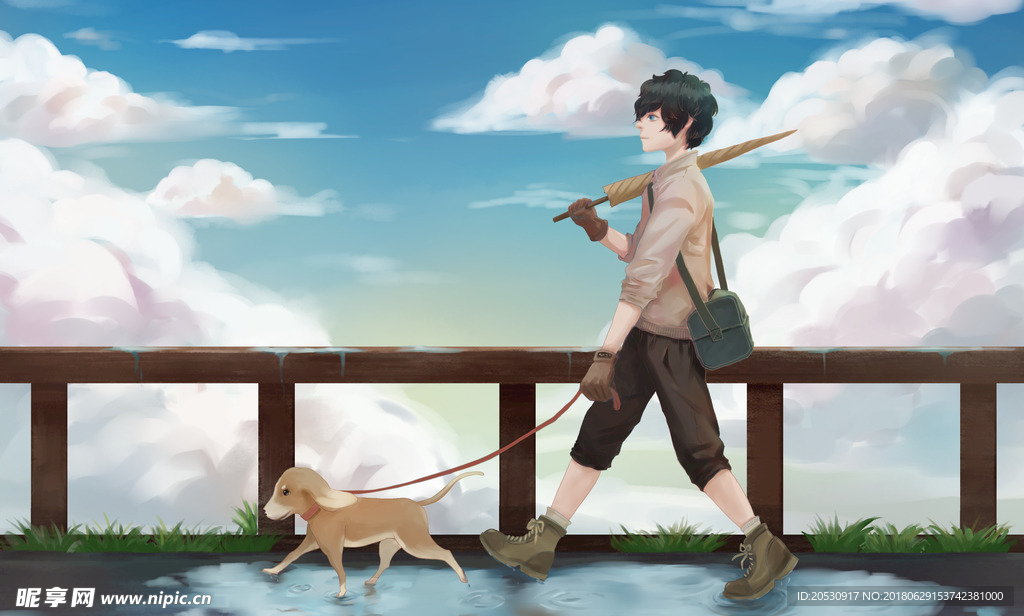 休闲生活插画
