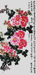 画家王跃峰花开富贵牡丹