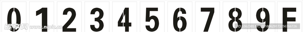 0到9数字镂空