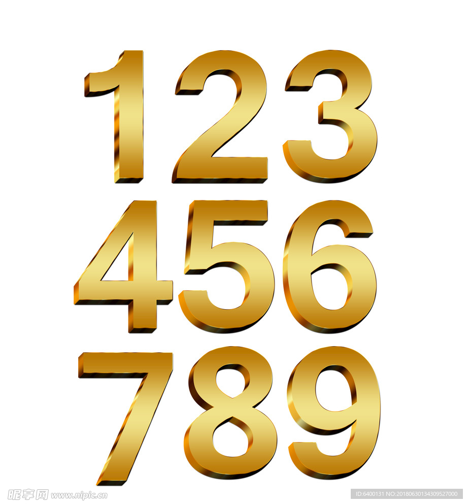 金色数字