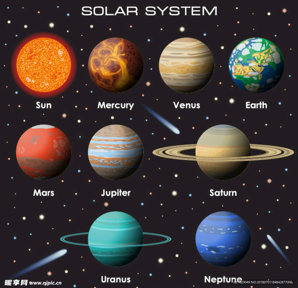 宇宙行星矢量