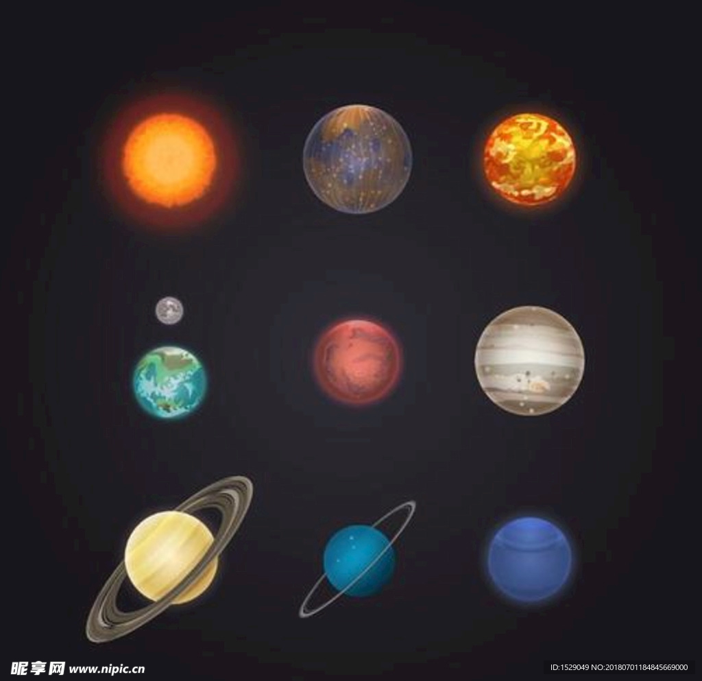 宇宙行星矢量