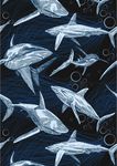 鲨鱼鲸鱼满身印花图案素材