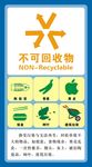 不可回收物垃圾桶贴纸