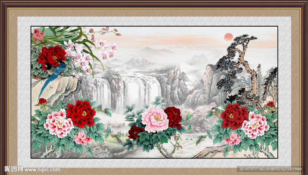 国画牡丹