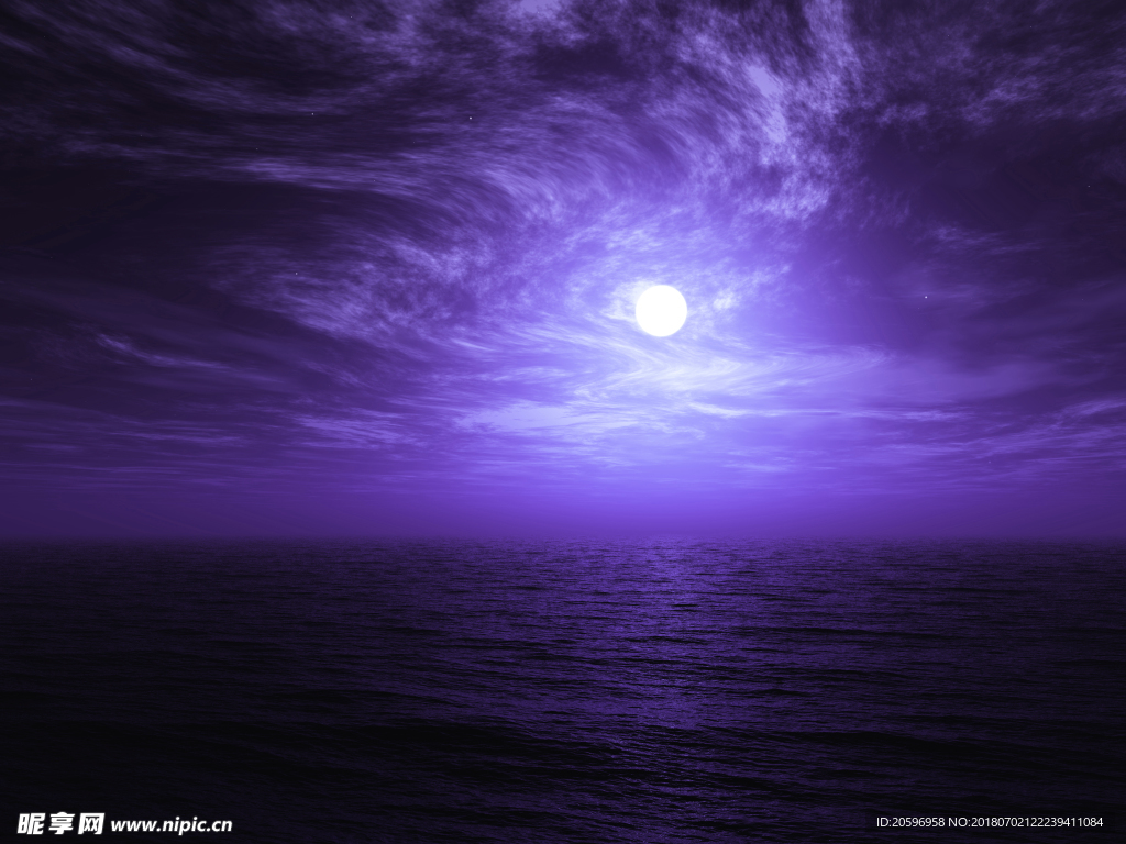 夜晚海面