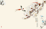 玉兰花背景墙