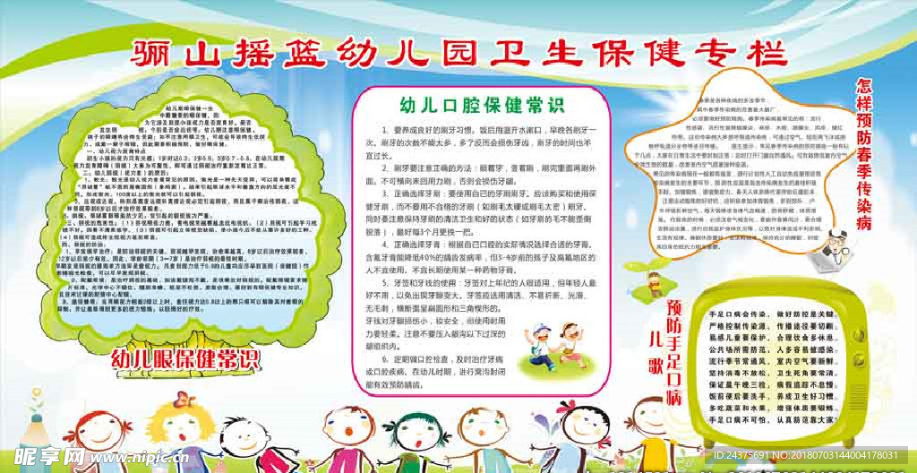 幼儿园卫生展板