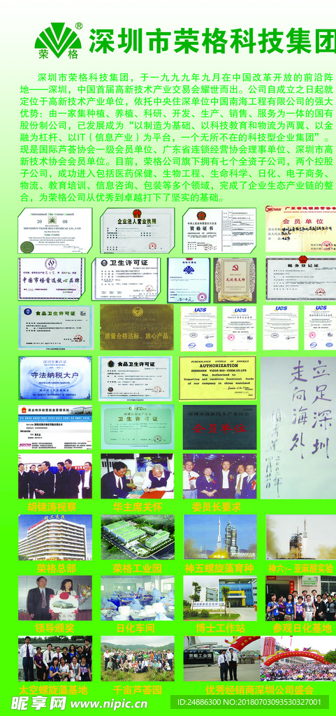 荣格 展板 企业介绍 企业荣誉
