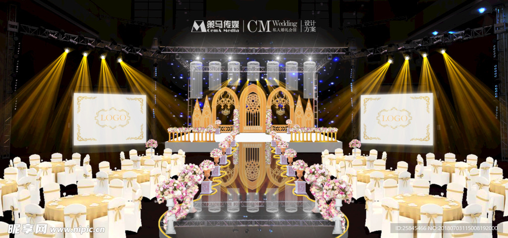 金色哥特门婚礼