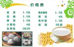 早餐价格表