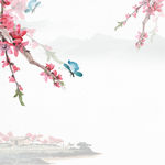 粉色春天背景