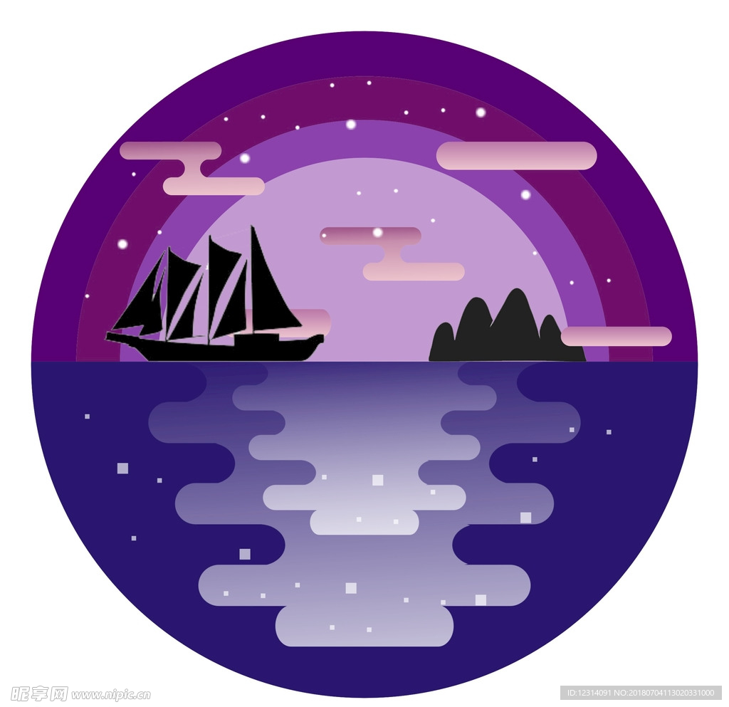 手绘夜空