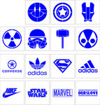 部分品牌logo漏空连筋