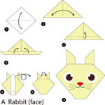 卡通动物折纸图形图案