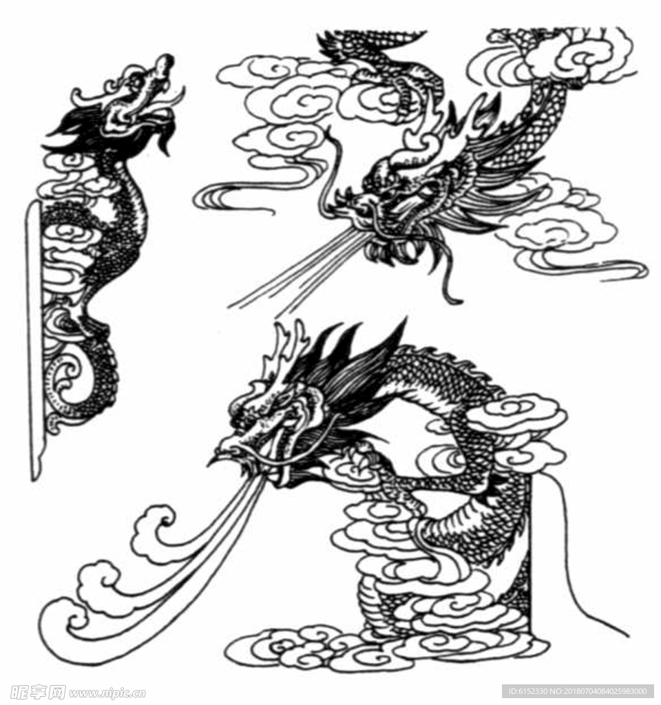 古典龙纹 鼎纹 古典花纹 中