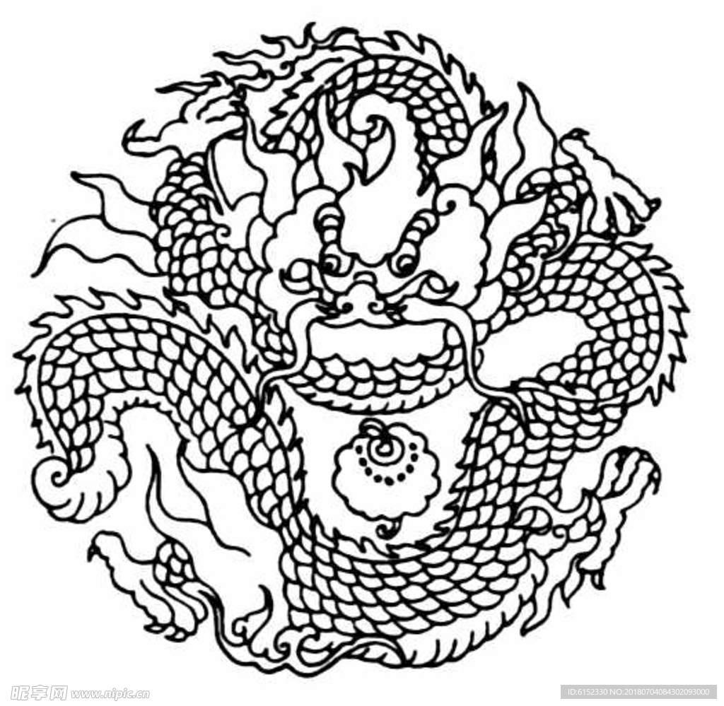 古典龙纹 鼎纹 古典花纹 中国
