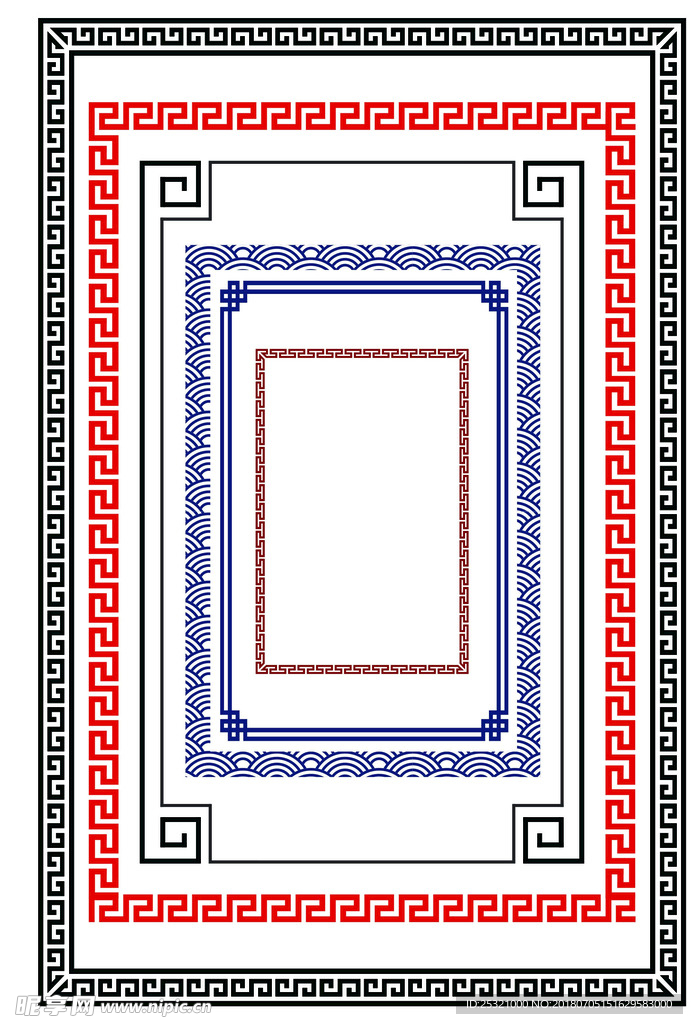 中国风 古风边框 回字