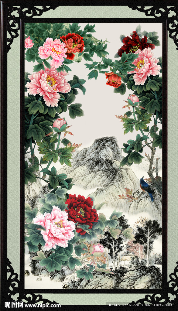 国画牡丹