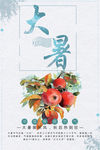 二十四节气大暑清新海报