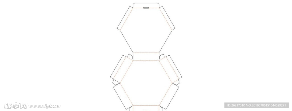 正六边形包装盒
