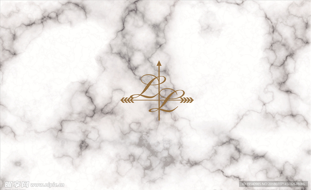 白色大理石背景 婚礼logo