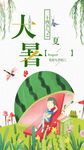 二十四节气之大暑创意海报