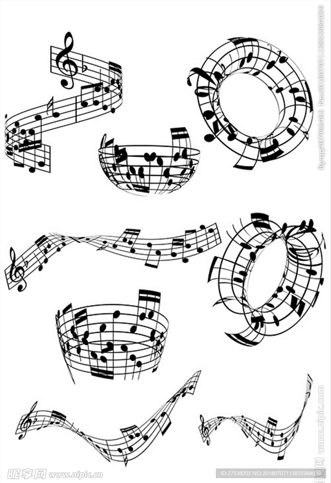 五线谱音乐符号素材