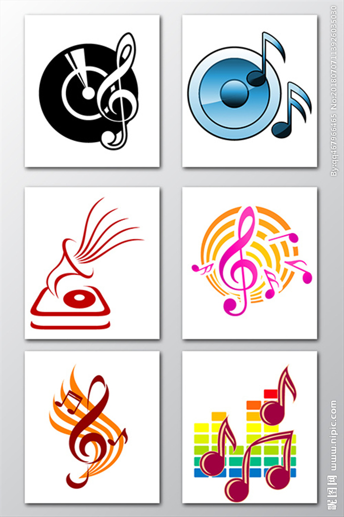 音乐音符琴行logo素材