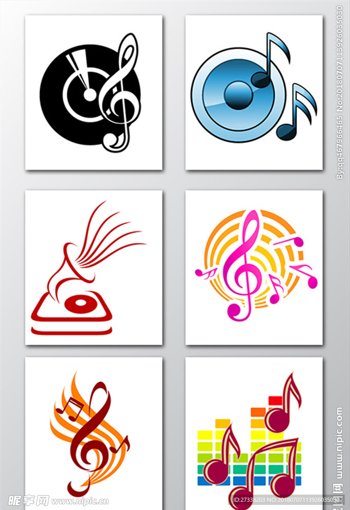音乐音符琴行logo素材