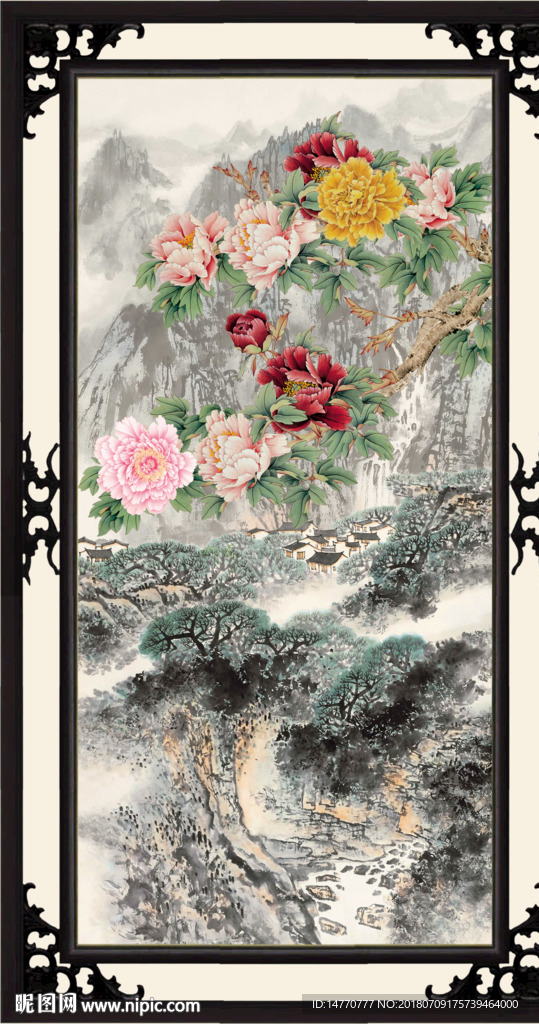 国画牡丹