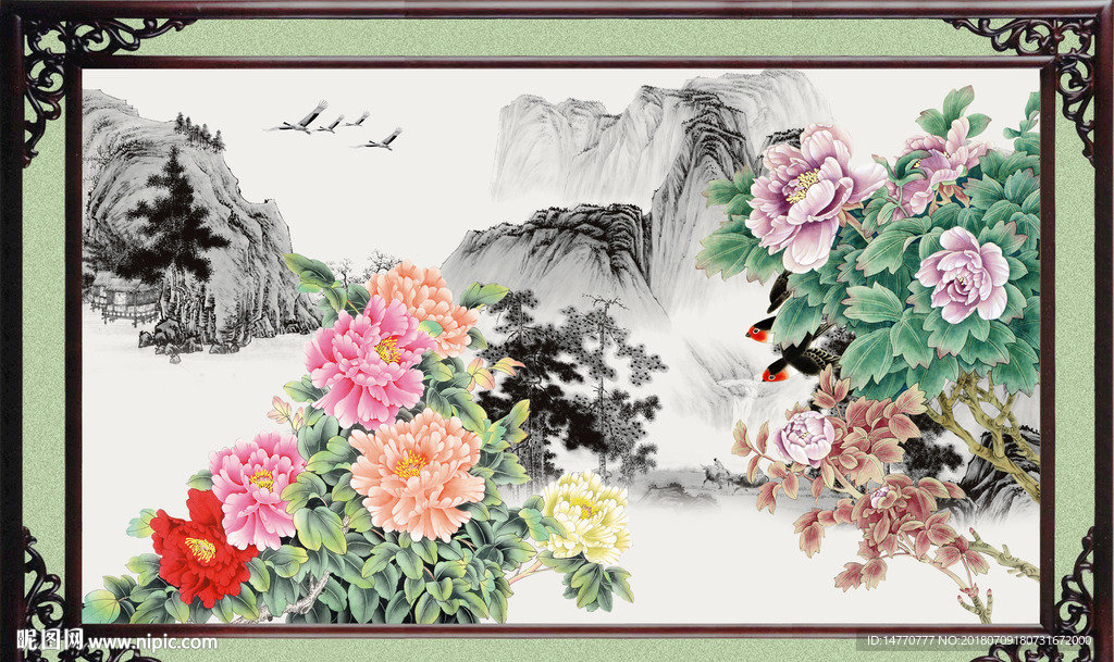 国画牡丹