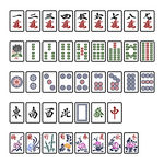麻将牌AI矢量图