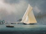 帆船大海油画