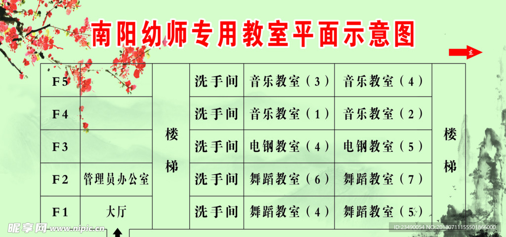 南阳幼师专用教室平面示意图