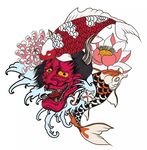 浮世绘日本文化鬼怪锦鲤