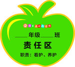 苹果形花草牌提示牌