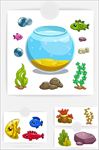 卡通海洋生物