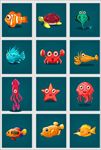 卡通海底生物