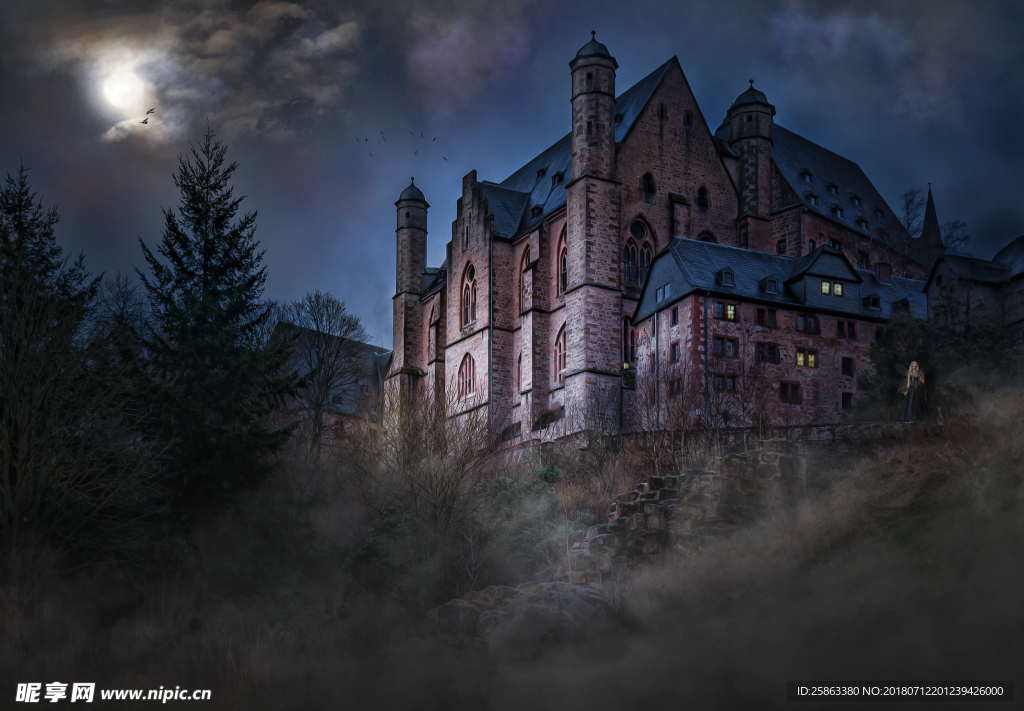 城堡  月光