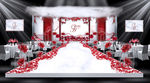 红白大理石婚礼设计